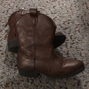 Brown cowboy boots